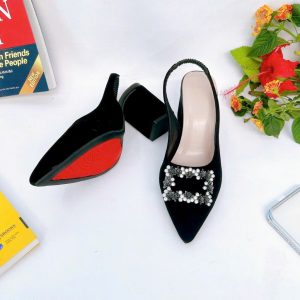 B03- Giày cao gót nơ xích, size 35-40, gót 3-7cm