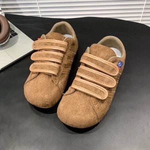 Giày bánh mỳ xấu xí cho nữ, giày Birkenstock mũi to, mũi vỏ Velcro