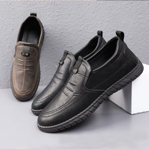 Giày lười nam da pu cao cấp GN07M Logo CS