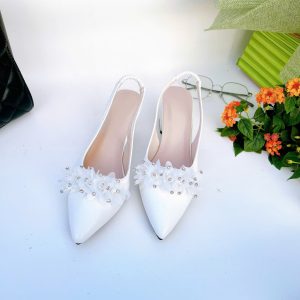 H13- Giày cao gót hoa voạn ngọc, size 35-40, gót 3-7cm