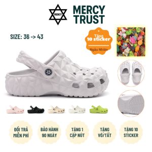 [Tặng Sticker ngẫu nhiên, Vớ] Dép MERCY TRUST Kim Cương Chất Liệu EVA Không Mùi Êm Nhẹ Size 36 - 43